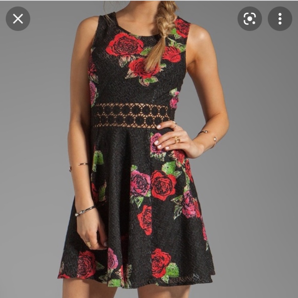 Free People | Black Rose Dress | Sz 4